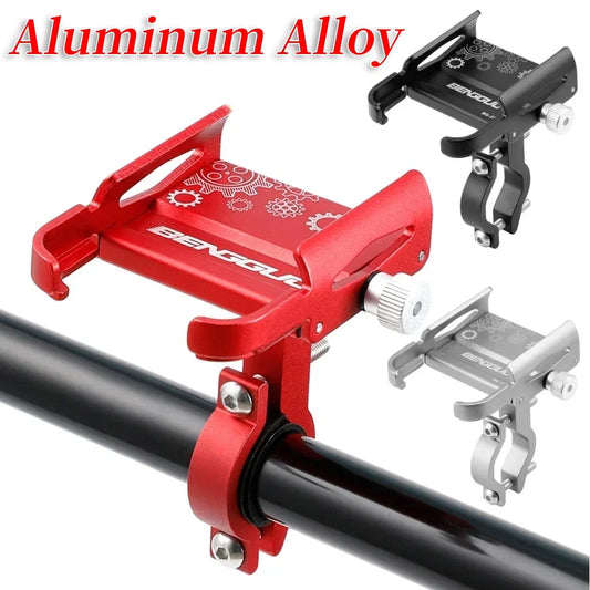 Phone Mount Support Aluminium Alloy Handlebar Mobilephone Support 360 Degree Rotation Shockproof Cycling Equipment Peaceful Pleasures Health and Wellness