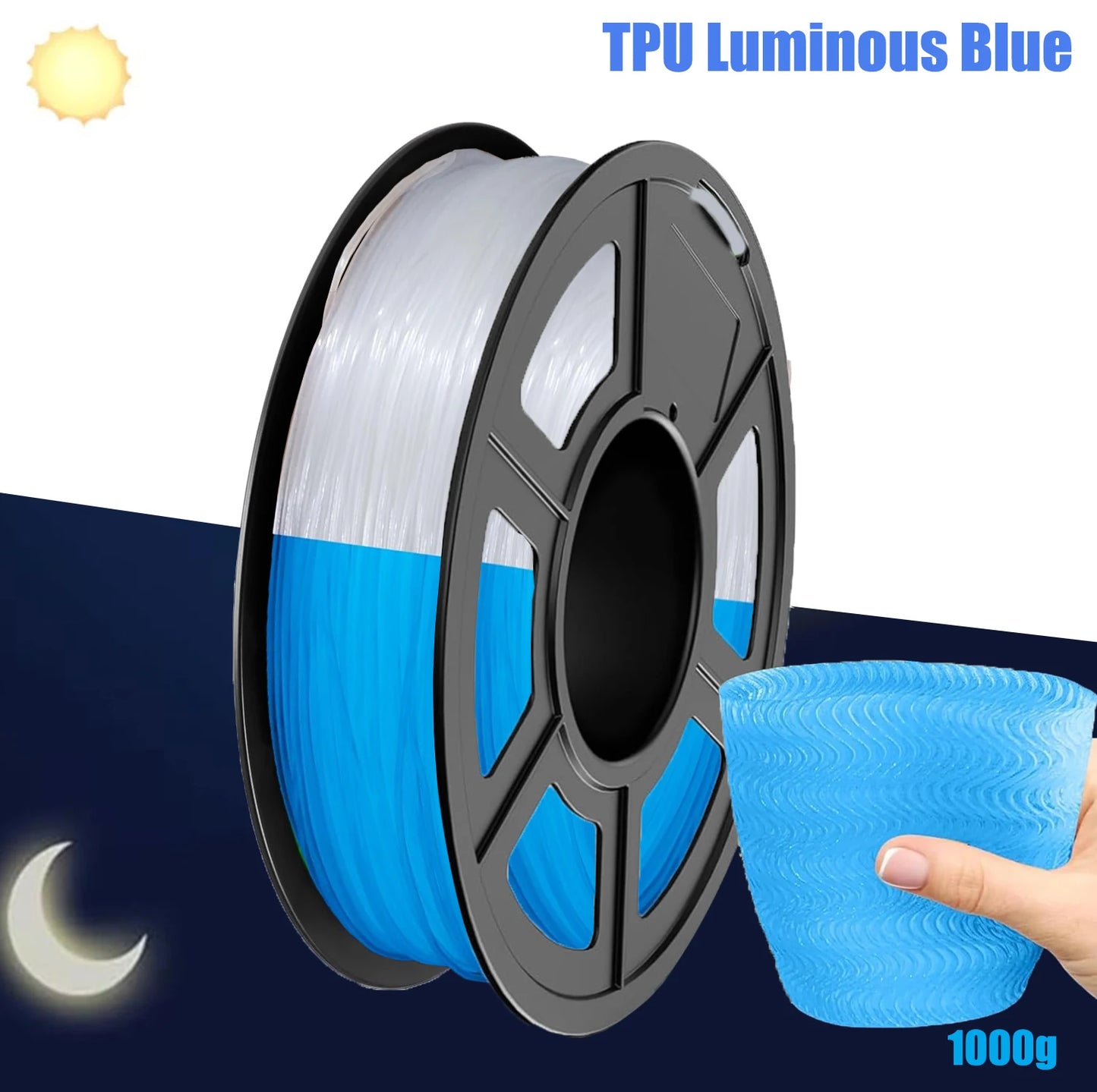 Color Changing Rainbow TPU Filament 95A – Flexible 3D Printing