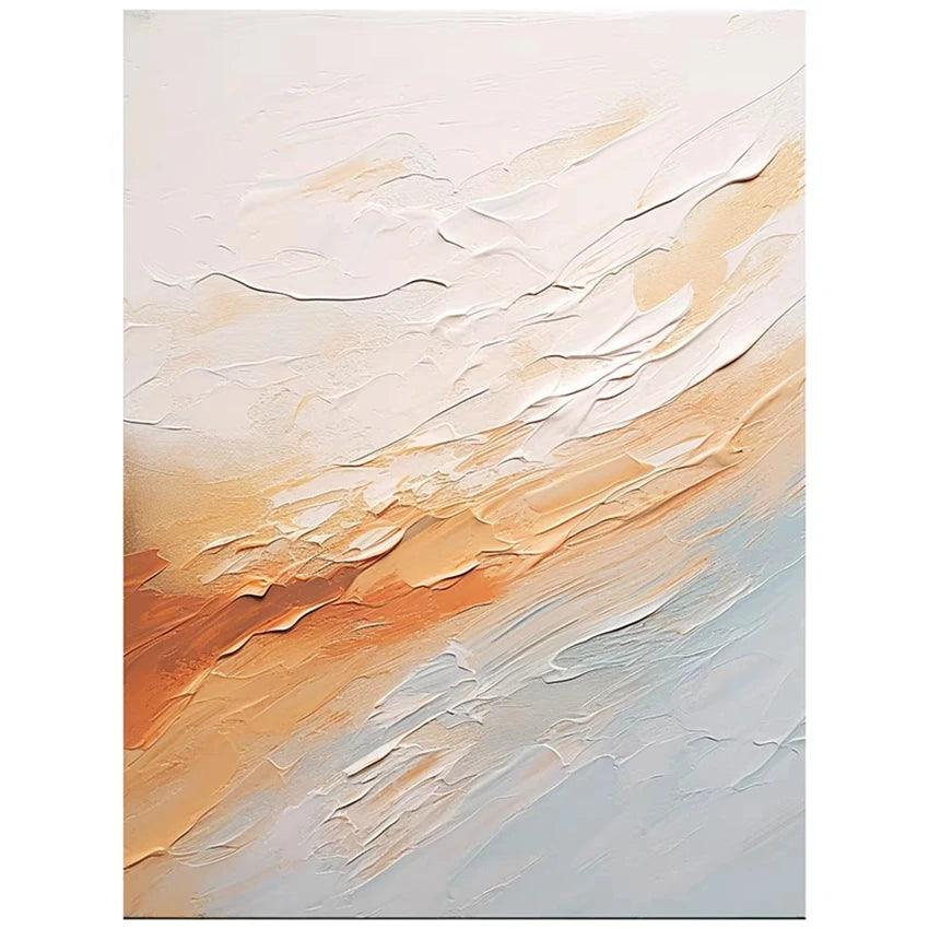 Large Abstract Golden Foil Canvas Wall Art | Bedroom Decor