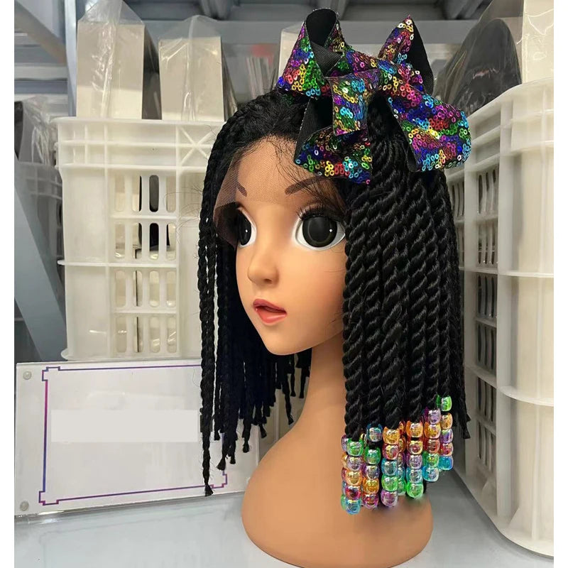 Christmas Sequin Bows Girl Ponytail with Beads Kids Ponytail Braids Kids Ponytail Hair Extension Peaceful Pleasures Health and Wellness