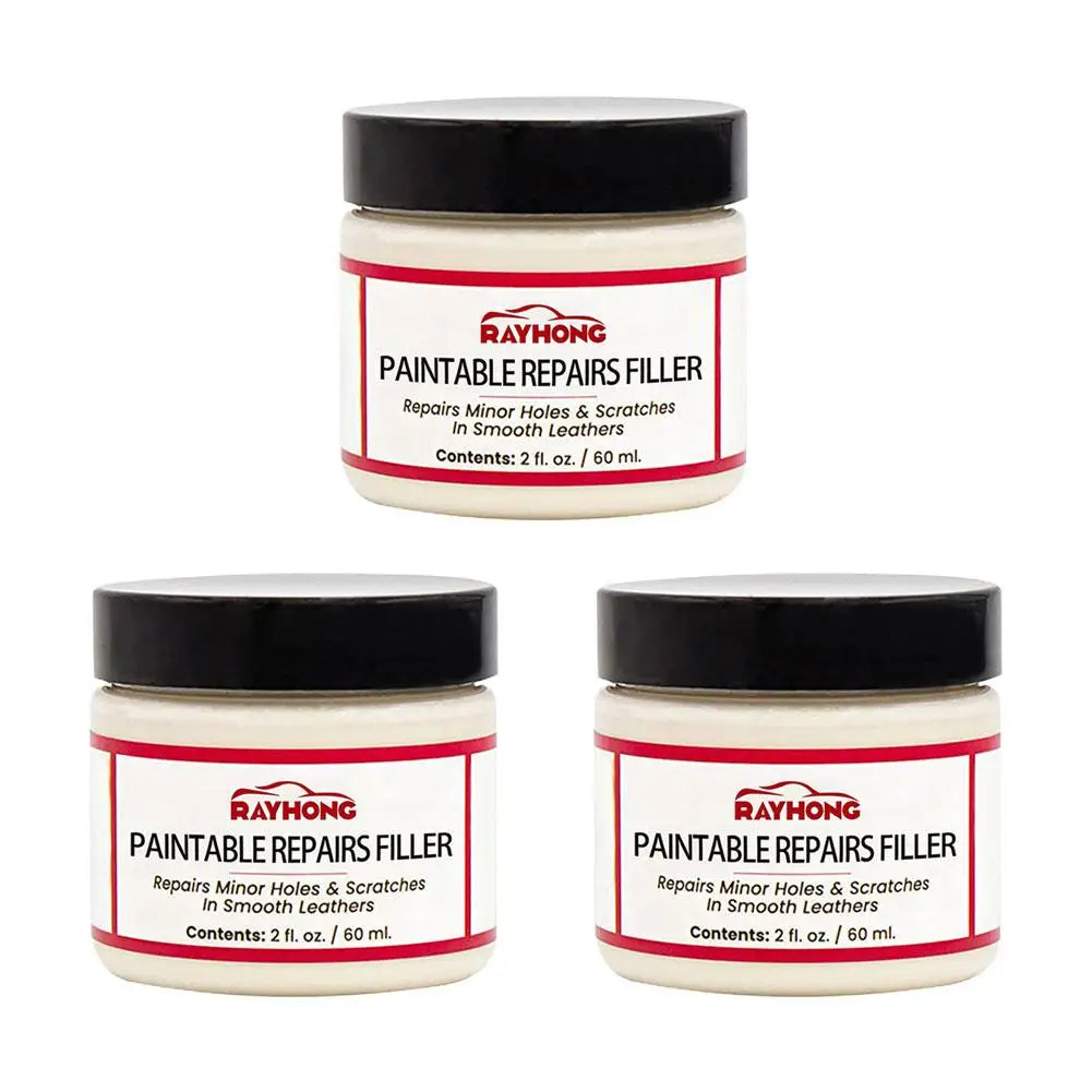1/3pcNatural Leather Filler Repair Compound Auto Leather Restoring Paste Paintable Restoration Cream For Tears Crack Burns Holes Peaceful Pleasures Health and Wellness 3PCS