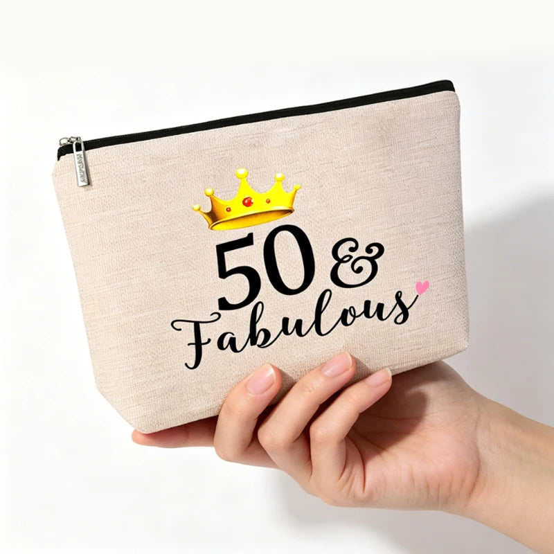 Birthday Makeup Bag 30 40 50 60 & Fabulous | Women's Gift