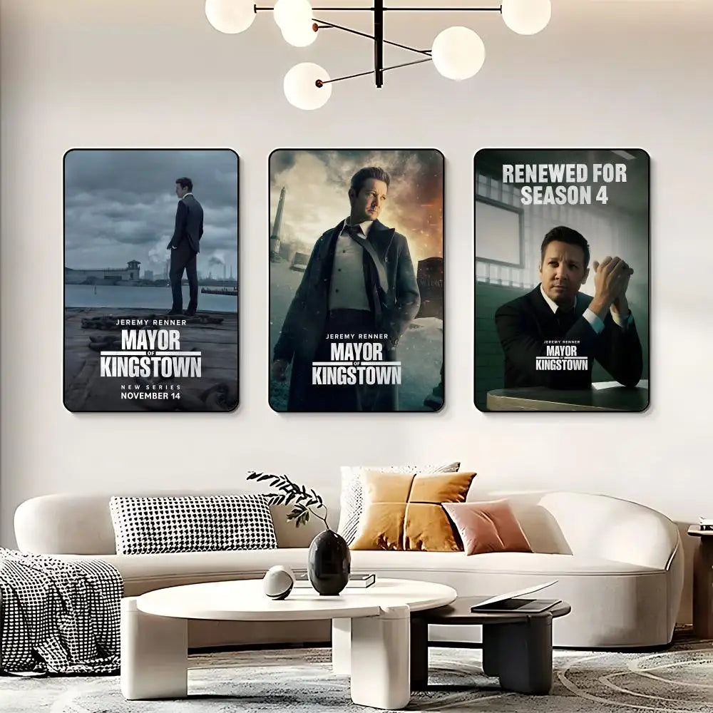 TV M-Mayor of Kingstown Poster HD Self Adhesive Waterproof Wall Art Ideal for Home Office Dorm Bedroom Great Gift Peaceful Pleasures Health and Wellness