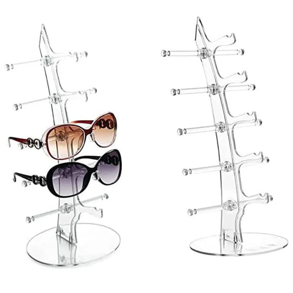5-Slot Eyeglasses & Sunglasses Storage Display Stand Rack