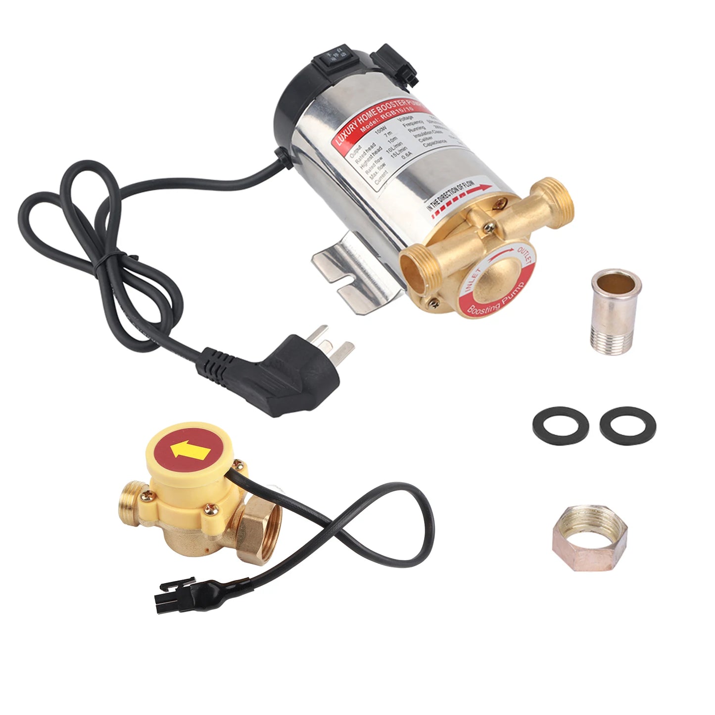 220V 100W Household Boost Pump Automatic Stainless Steel Auto Tap