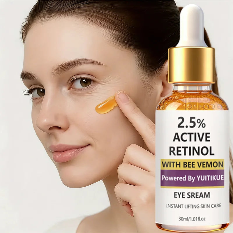 YUITIKUE 2.5% Active Retinol Eye Cream | With Bee Venom | Instant Lifting & Anti-Aging Care For Delicate Eye Area 30ml Peaceful Pleasures Health and Wellness