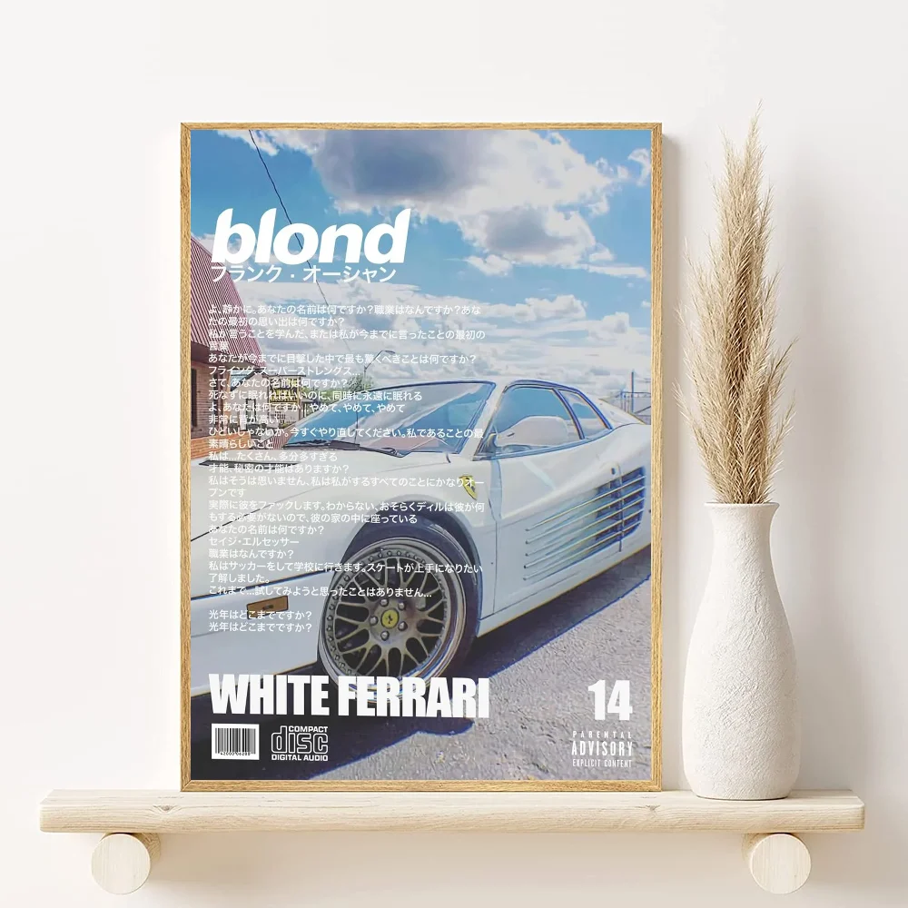 A-Frank_Ocean Poster HD art sticky wall waterproof home living room bedroom bar aesthetic decoration Peaceful Pleasures Health and Wellness z9 40X50cmNoframe