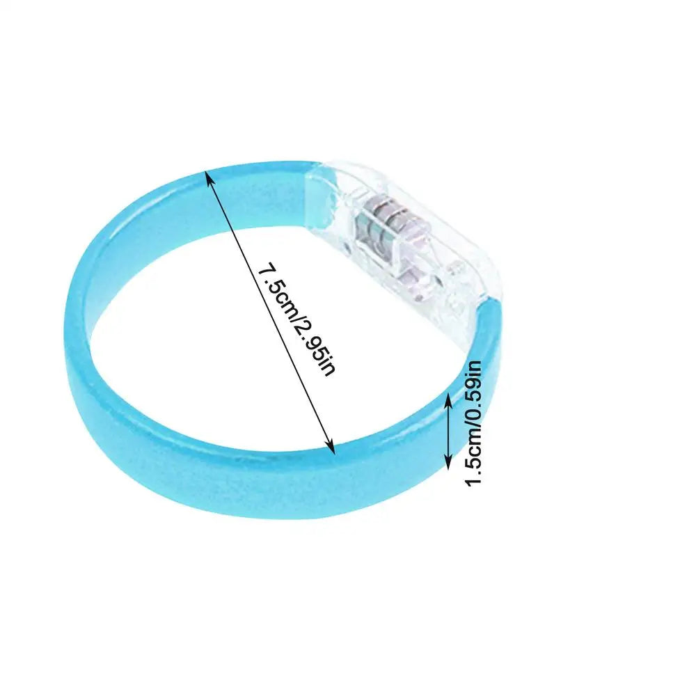 LED Flash Glow Wristband | Neon Light Bracelet for Parties LED Glow Wristband Peaceful Pleasures Health and Wellness Blue