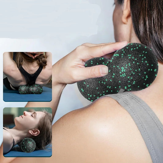 High-Density Peanut Body Massage Ball Yoga Foam Block Fascia Roller for Muscle Relaxation Exercise Fitness Pain Relief Peaceful Pleasures Health and Wellness