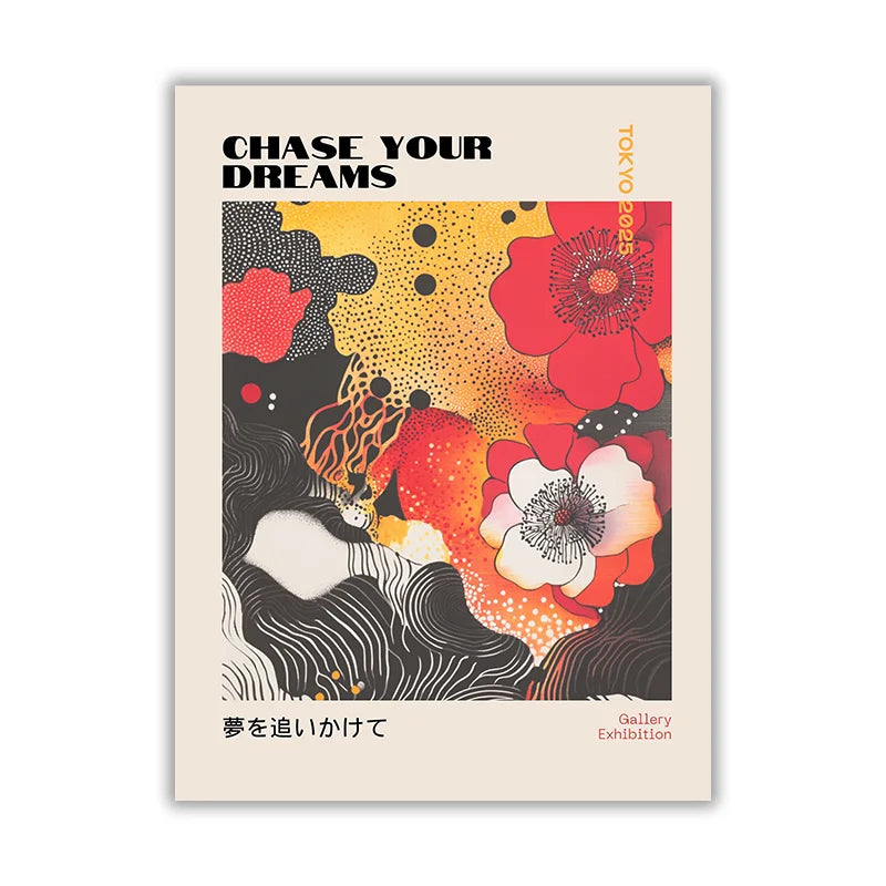 Japanese Ukiyo-e Style Fuji Mountain Cranes Cherry Blossom Canvas Print Poster Vintage Japandi Art Prints Wall Art Home Decor Peaceful Pleasures Health and Wellness VA1731 30x40cm