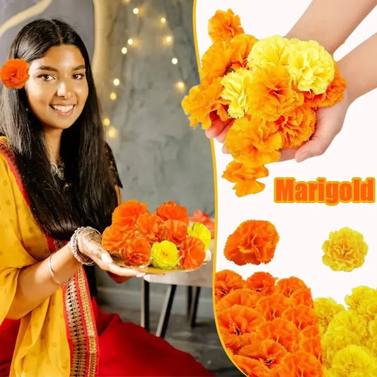 Artificial Carnation & Marigold Flower Heads – Diwali & Wedding Artificial Flower Heads Peaceful Pleasures Health and Wellness