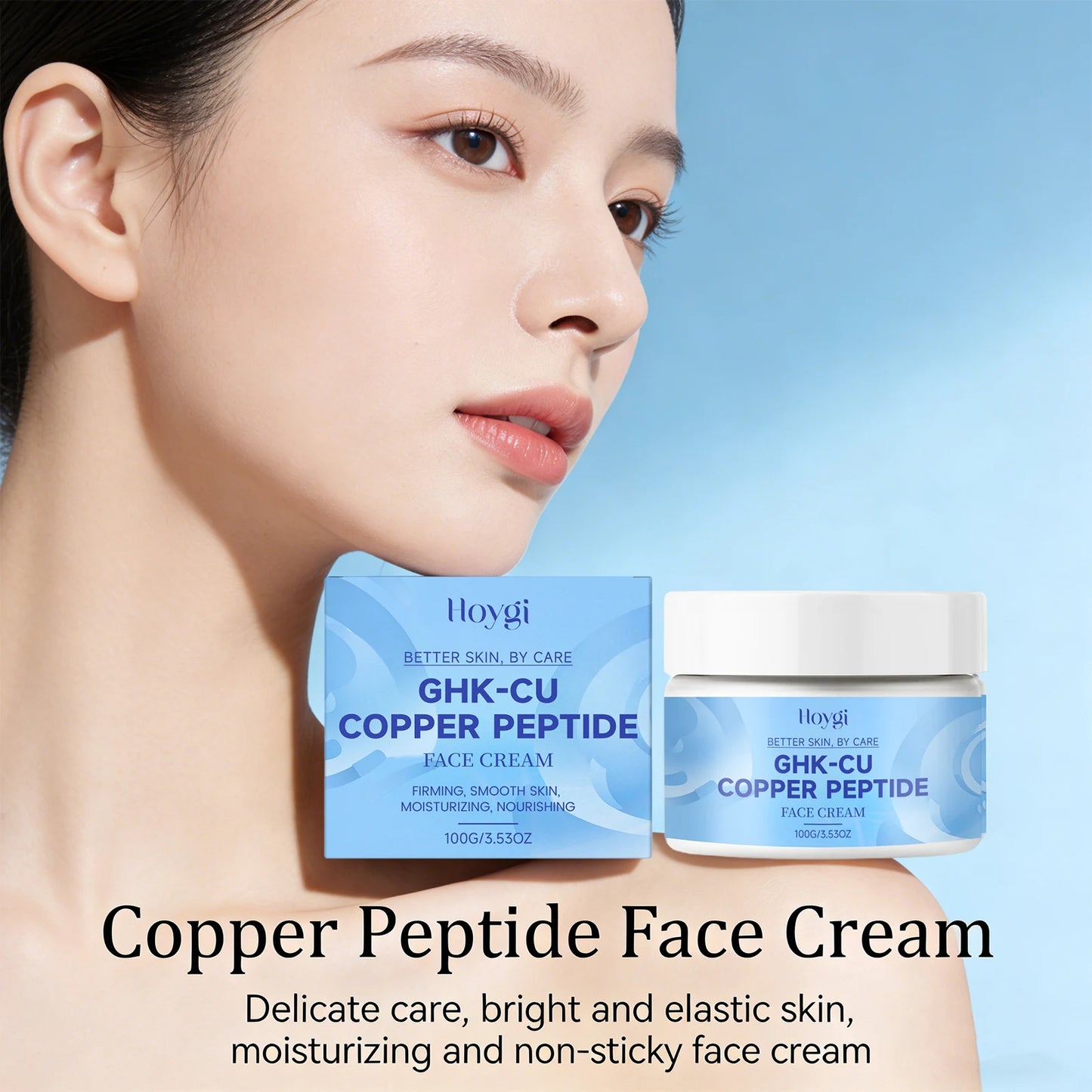 Copper Peptide Face Cream Firming Lifting Ghk-Cu Face Care Cream for Fine Lines Tightening Skin Enhance Elasticity Nourish Skin Peaceful Pleasures Health and Wellness