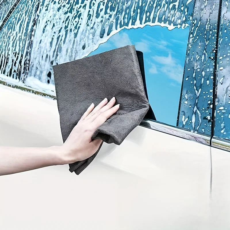 5Piece Magic Cleaning Cloth，Window Cleaning No Trace Left，Waterless Printing Wipe Glass Wiper Mirror Artifact 7.87Inch/9.84Inch Peaceful Pleasures Health and Wellness