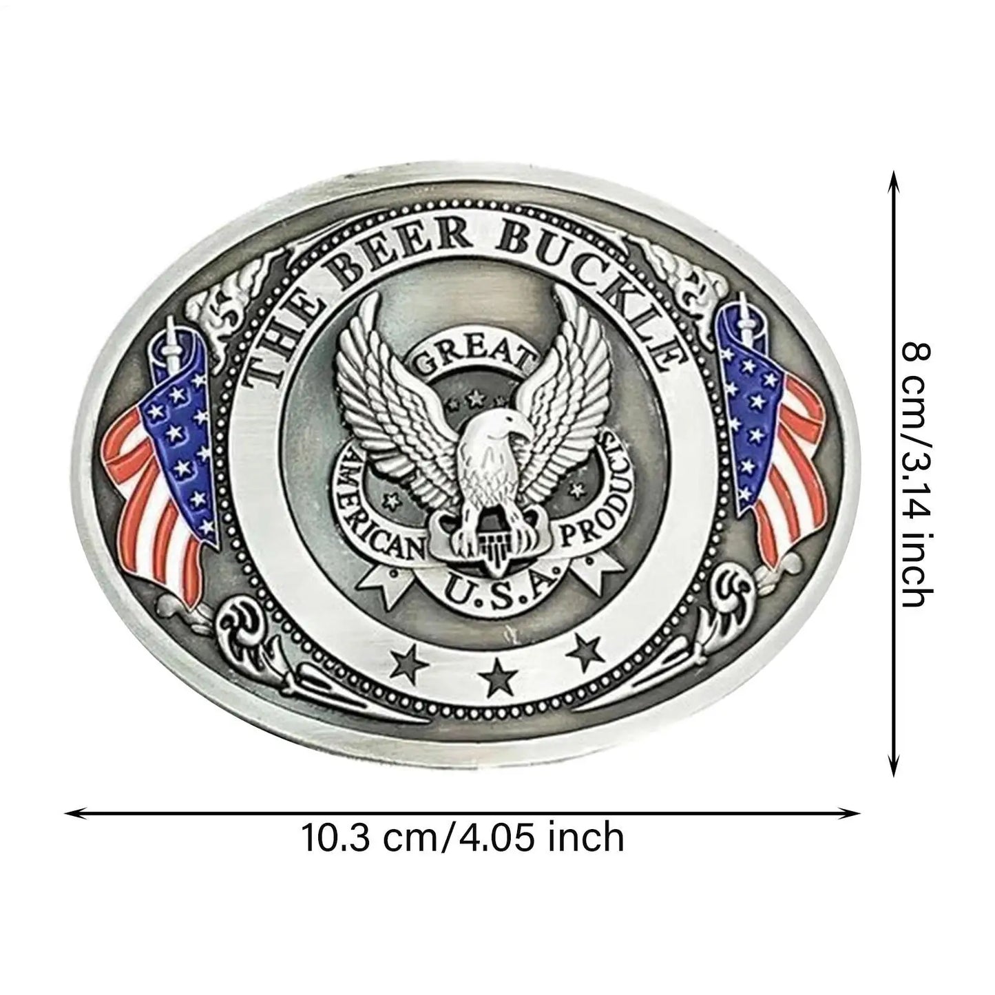 Retro Metal Beer Belt Buckle | Zinc Alloy Bottle Can Holder