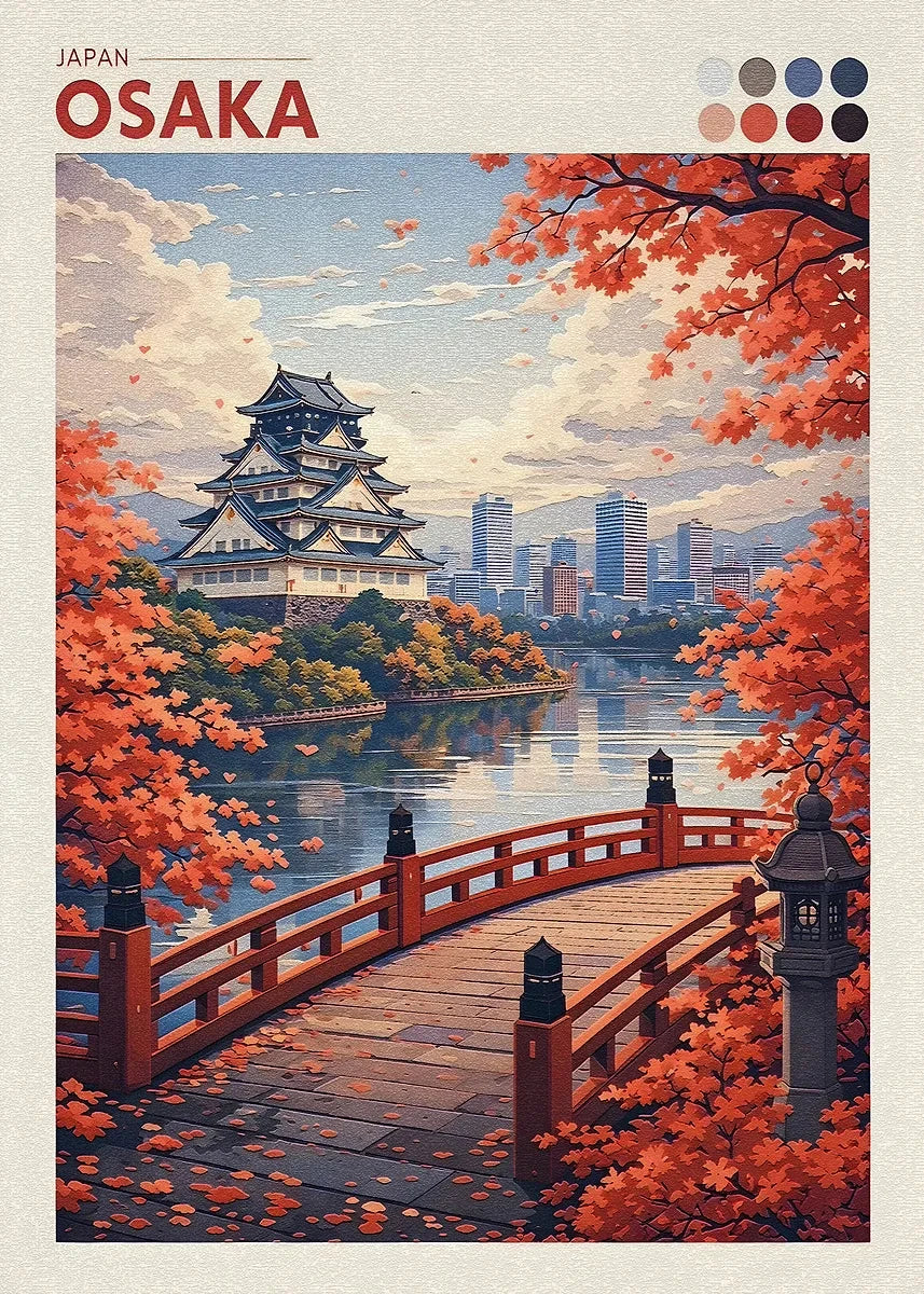 Japan Autumn Cityscape Posters Yokohama Shizuoka Hakodate Modern Prints Canvas Painting Wall Art Picture Home Living Room Decor Peaceful Pleasures Health and Wellness