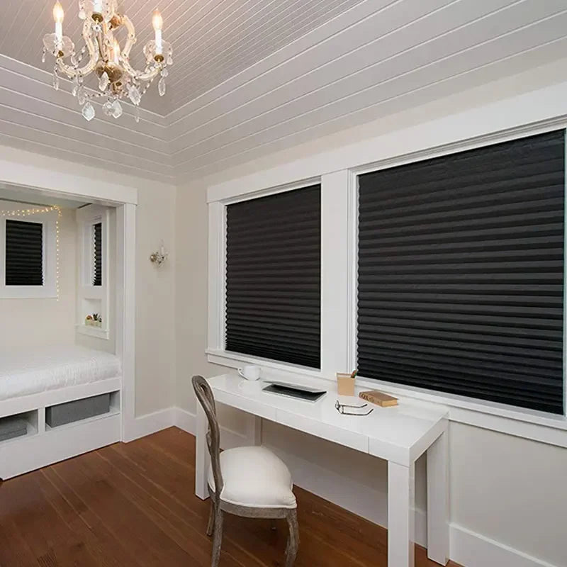 Self-Adhesive Pleated Blinds | No-Drill Folding Window Shades