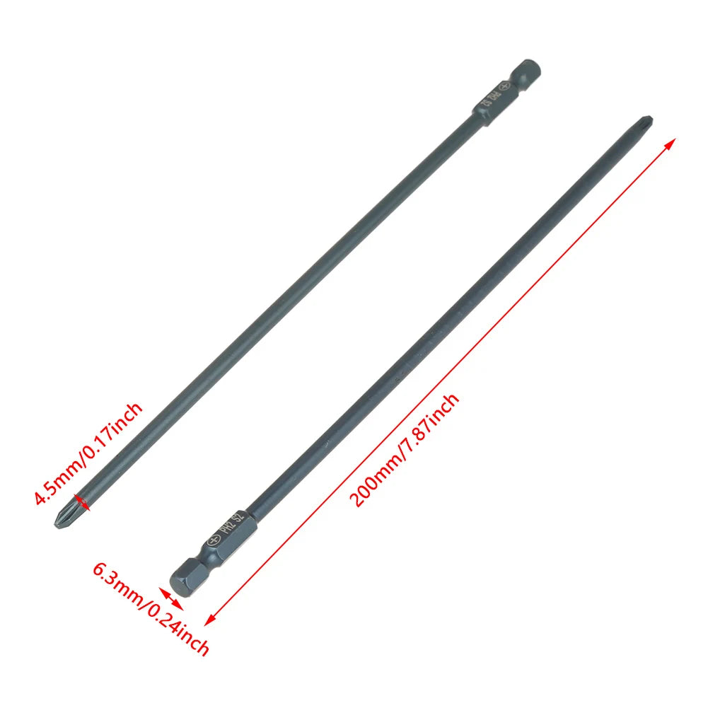 S2 Steel Cross Head PH2 Screwdriver Bits 1 Hex Shank