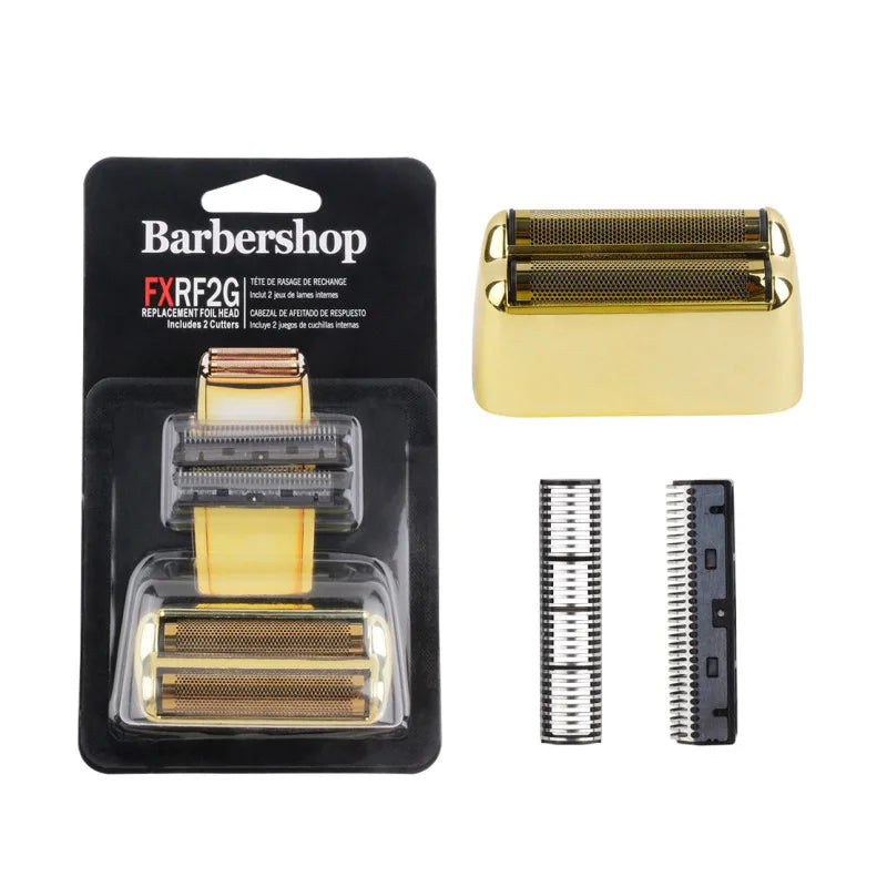 FXRF2 Professional Barber Shaver Double Replacement Foil And Blade Set For Babyliss Cordless Foil Shaver FXFS2 Peaceful Pleasures Health and Wellness Gold