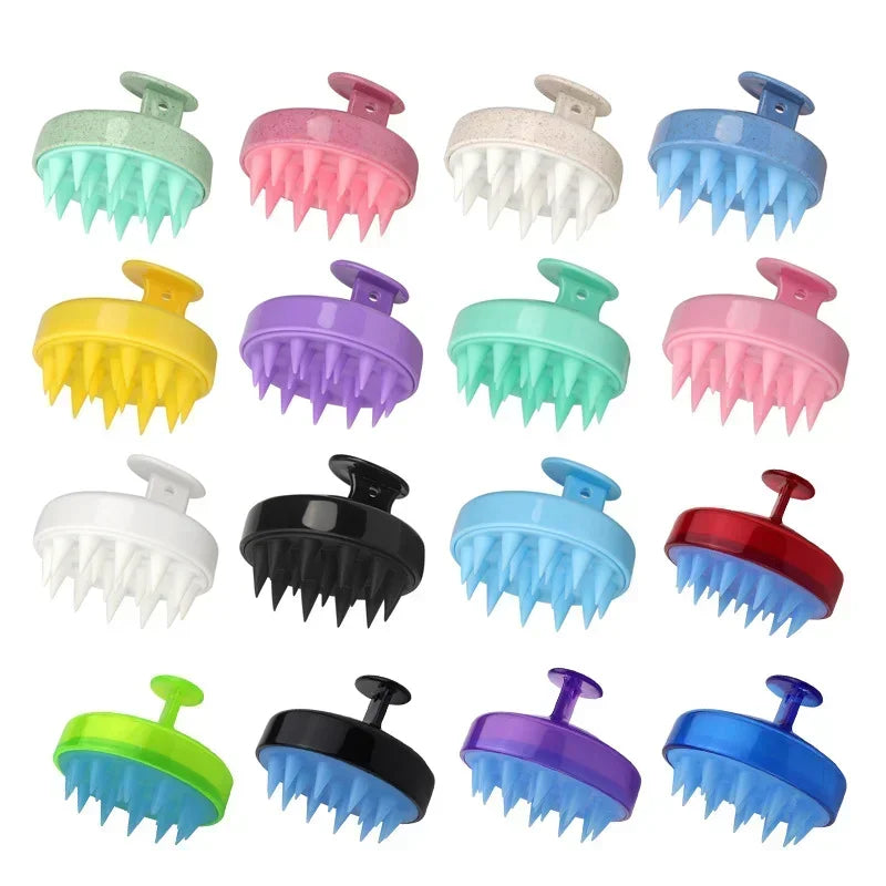 10pcs Shampoo Brush Head Scalp Massage Comb Hair Washing Comb Body Massage Brush Bath Shower Brush Salon Hairdressing Tool Peaceful Pleasures Health and Wellness