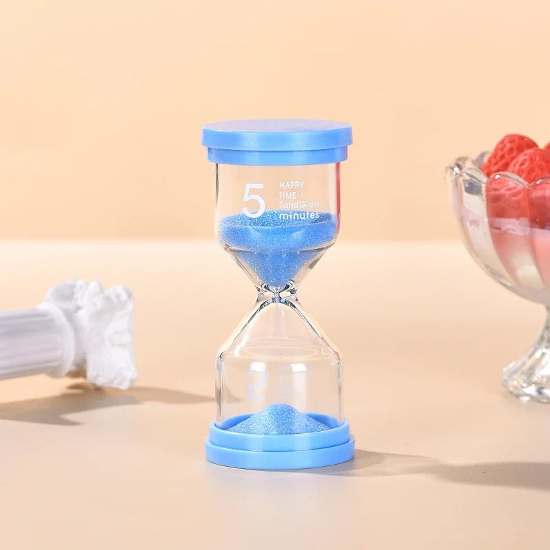 1PCS 3/5/10/15/30 Minutes Colorful Hourglass Sandglass Children Kid Gift Toy Sand Timer Hour Glass Home Decoration Sand Clock Peaceful Pleasures Health and Wellness 5min