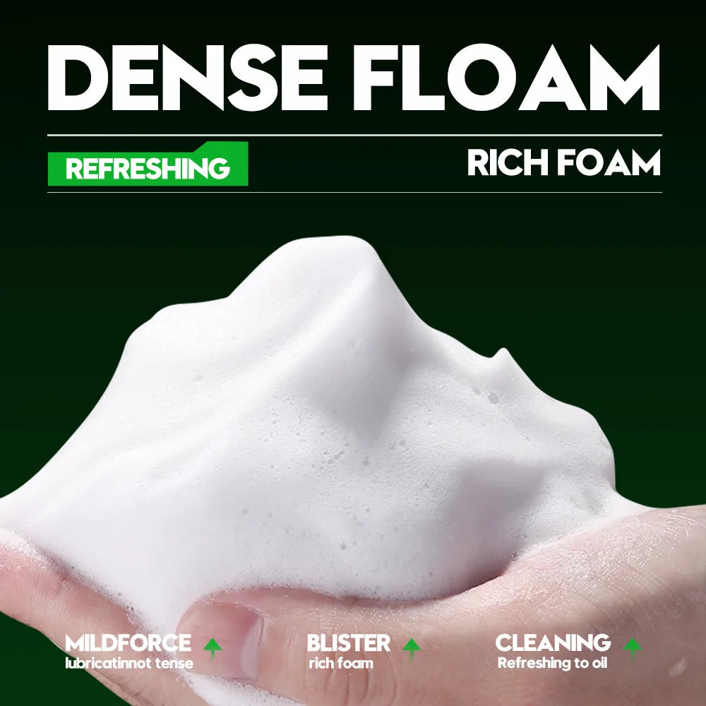 Deep Cleansing Men Cool Facial Cleanser Oil Control Moisturizing Blackhead Remove Dark Spots Pores Acne Mark Refining Face Wash Peaceful Pleasures Health and Wellness