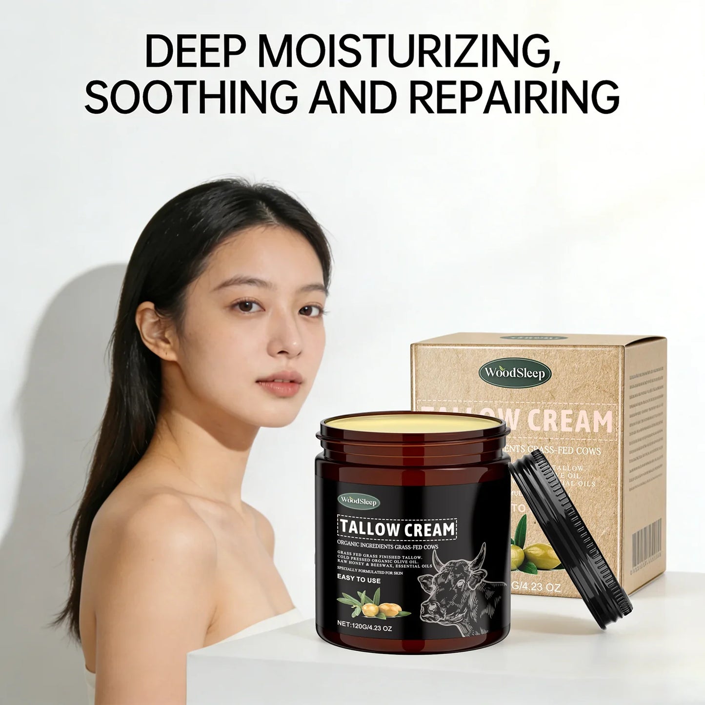 Grass-Fed Tallow Body Cream – Acne Care & Deep Moisturizer