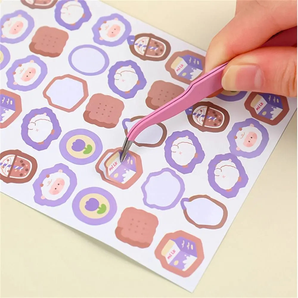 Creative Macaroon Color Tweezers DIY Decroative Sticker Tool Sticker Tweezers Multi-Tool Practical Journal Diary Peaceful Pleasures Health and Wellness