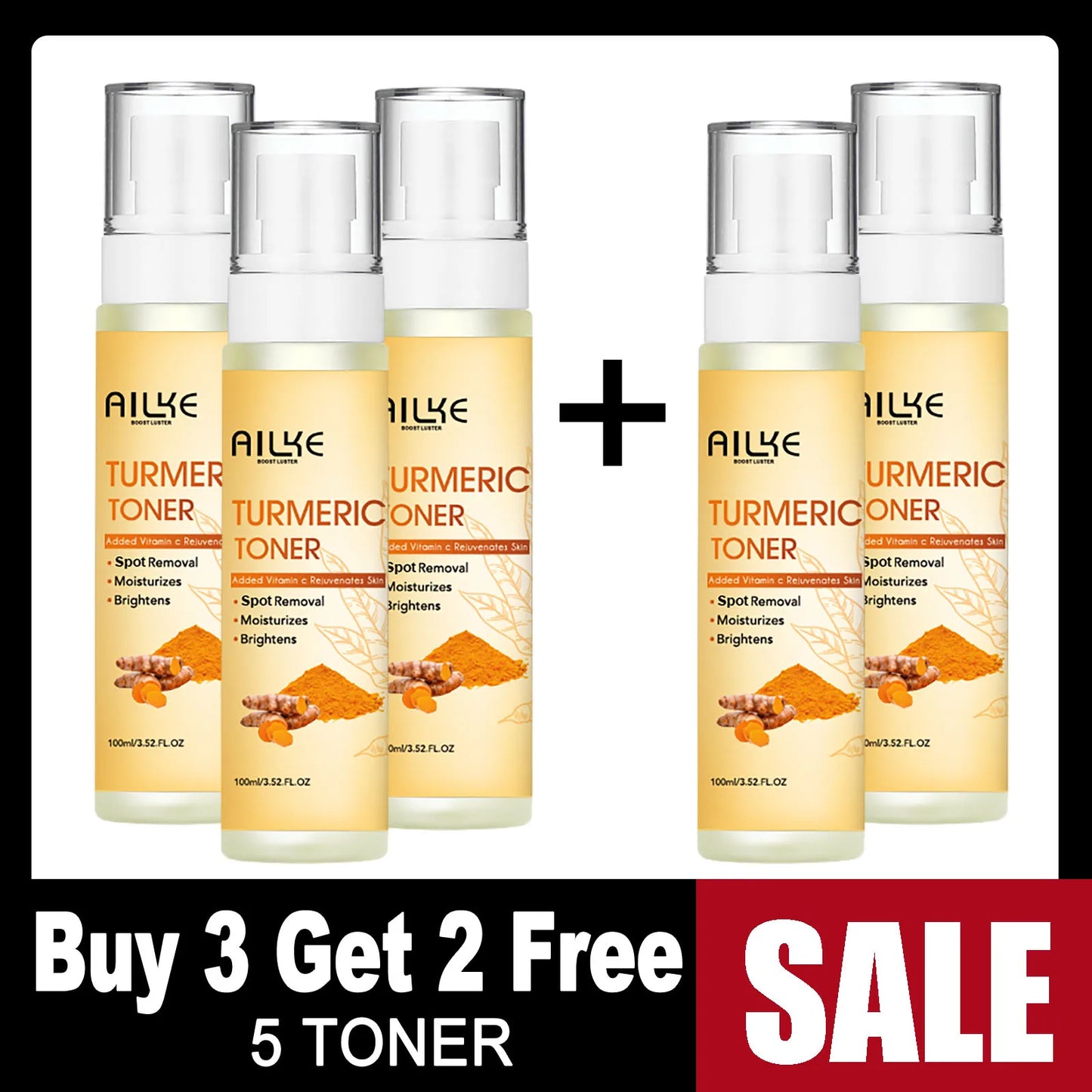 AILKE Organic Turmeric & Vitamin C Face Toner 100ml