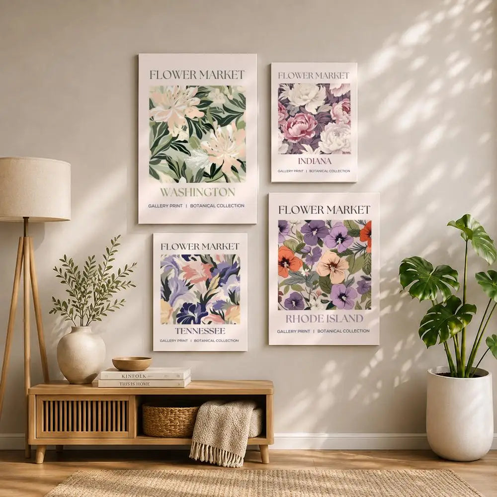 Pattern F-FlowerS Poster HD Self Adhesive Waterproof Wall Art Ideal for Home Office Dorm Bedroom Great Gift Peaceful Pleasures Health and Wellness