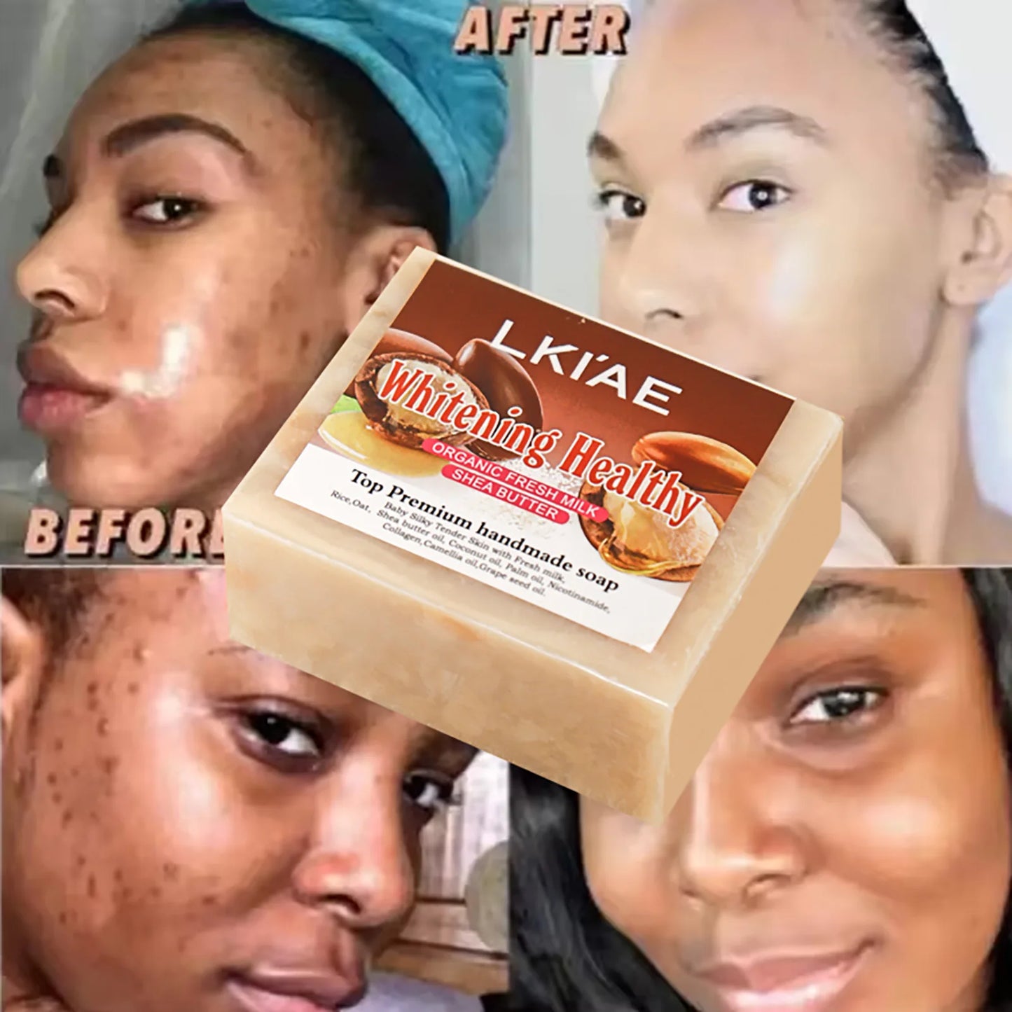 AILKE Organic Milk & Shea Butter Whitening Soap Bar 150g