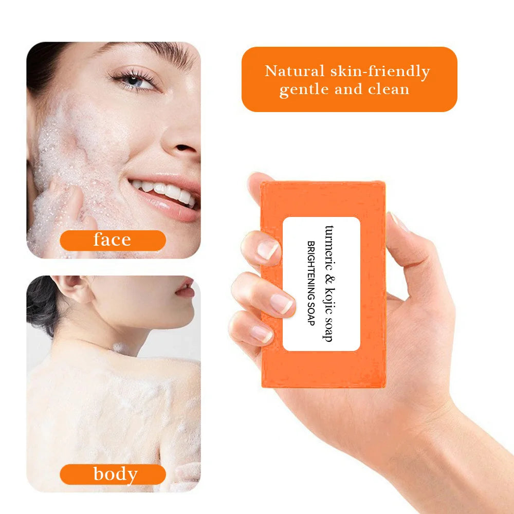 Turmeric Kojic Acid Brightening Soap 100g | Glow & Acne Care