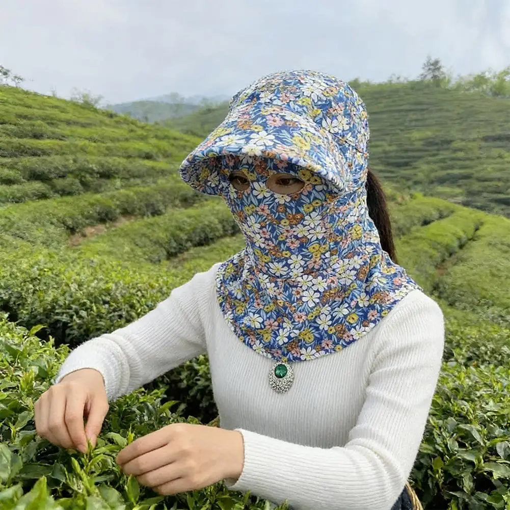 UV Protection Floral Bucket Hat | Gardening, Hiking & Travel