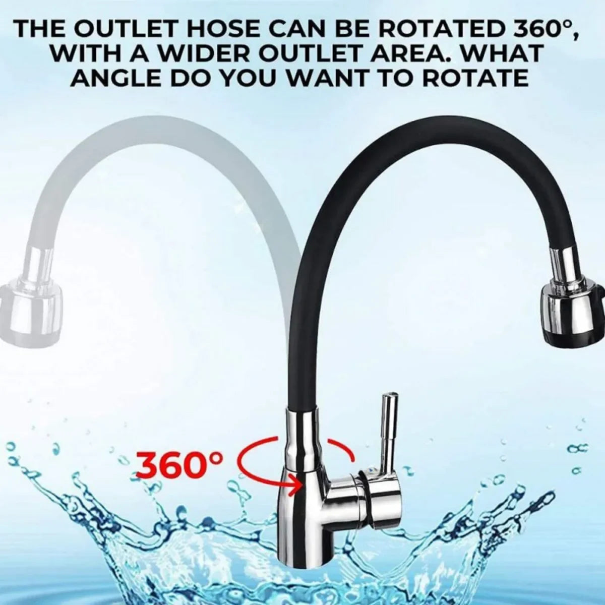 304 Stainless Steel Kitchen Faucet | Single Handle, Ceramic Valve
