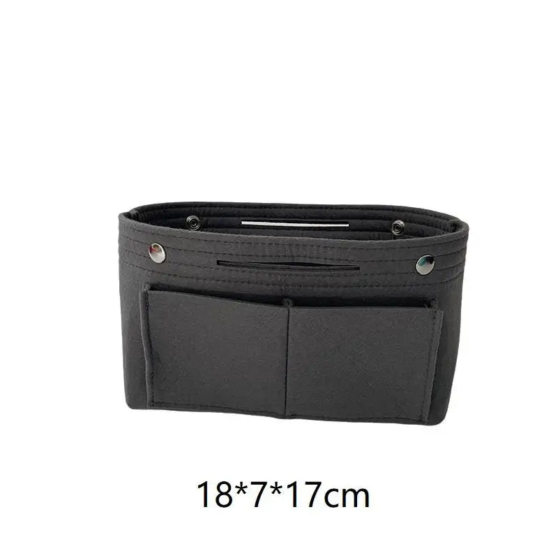 Felt Insert Bag Organizer | Multi-Pocket Travel Cosmetic Tote