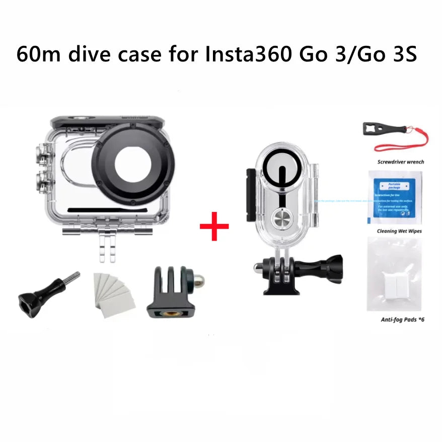 60M Waterproof Housing Case for Insta360 GO 3 & GO 3S