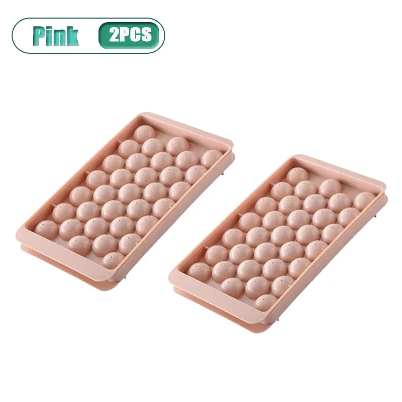 Round Ice Ball Mold – 33-Sphere BPA-Free Silicone Tray (1–10 Pack)