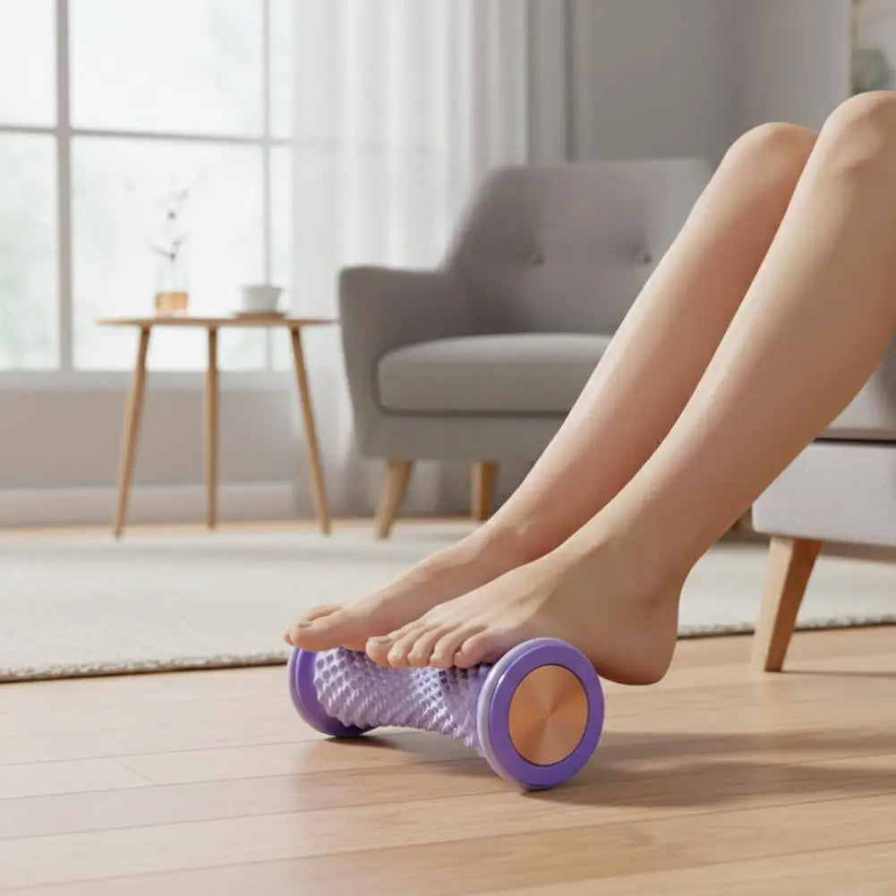 Portable Foot Massage Roller Yoga Plantar Fascia Roller Fitness Muscle Relaxation Roller Plastic Manual Leg Foot Relax Massager Peaceful Pleasures Health and Wellness