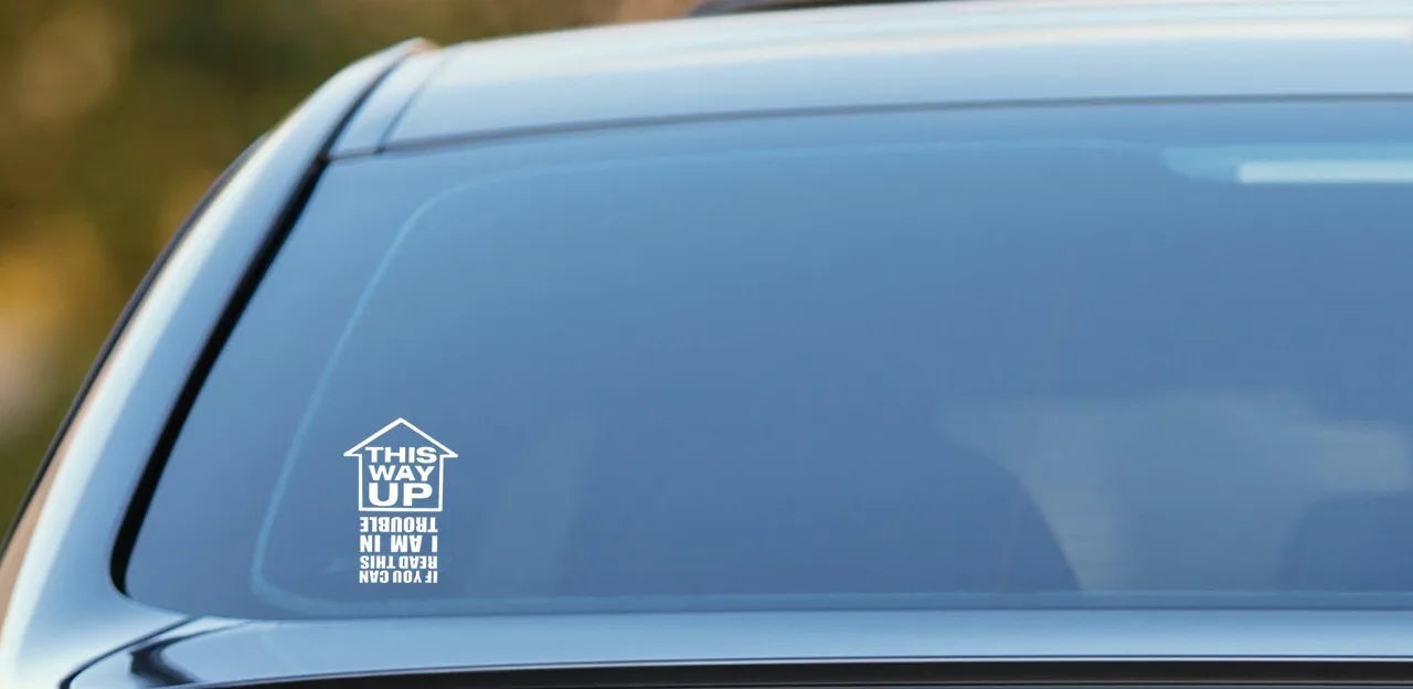 10cm x 14.5cm This Way Up, If You Can Read This Car Sticker, Funny Vinyl Decal Peaceful Pleasures Health and Wellness