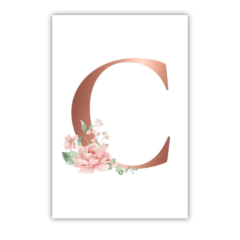 Custom Name Nursery Wall Art,pink Aesthetic wildflowers Canvas Painting, Nordic Poster Print for Baby, Toddler Kids Room Decor Peaceful Pleasures Health and Wellness