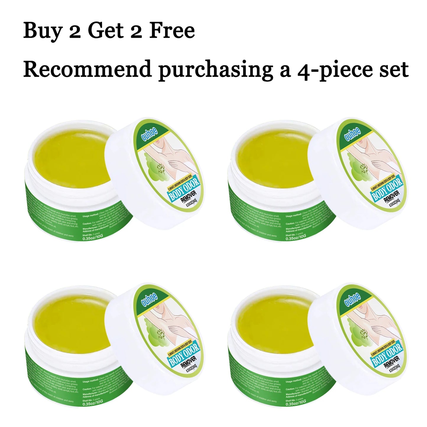 Armpit Deodorant Cream Shea Butter Solid Balm – 10g Odor Control