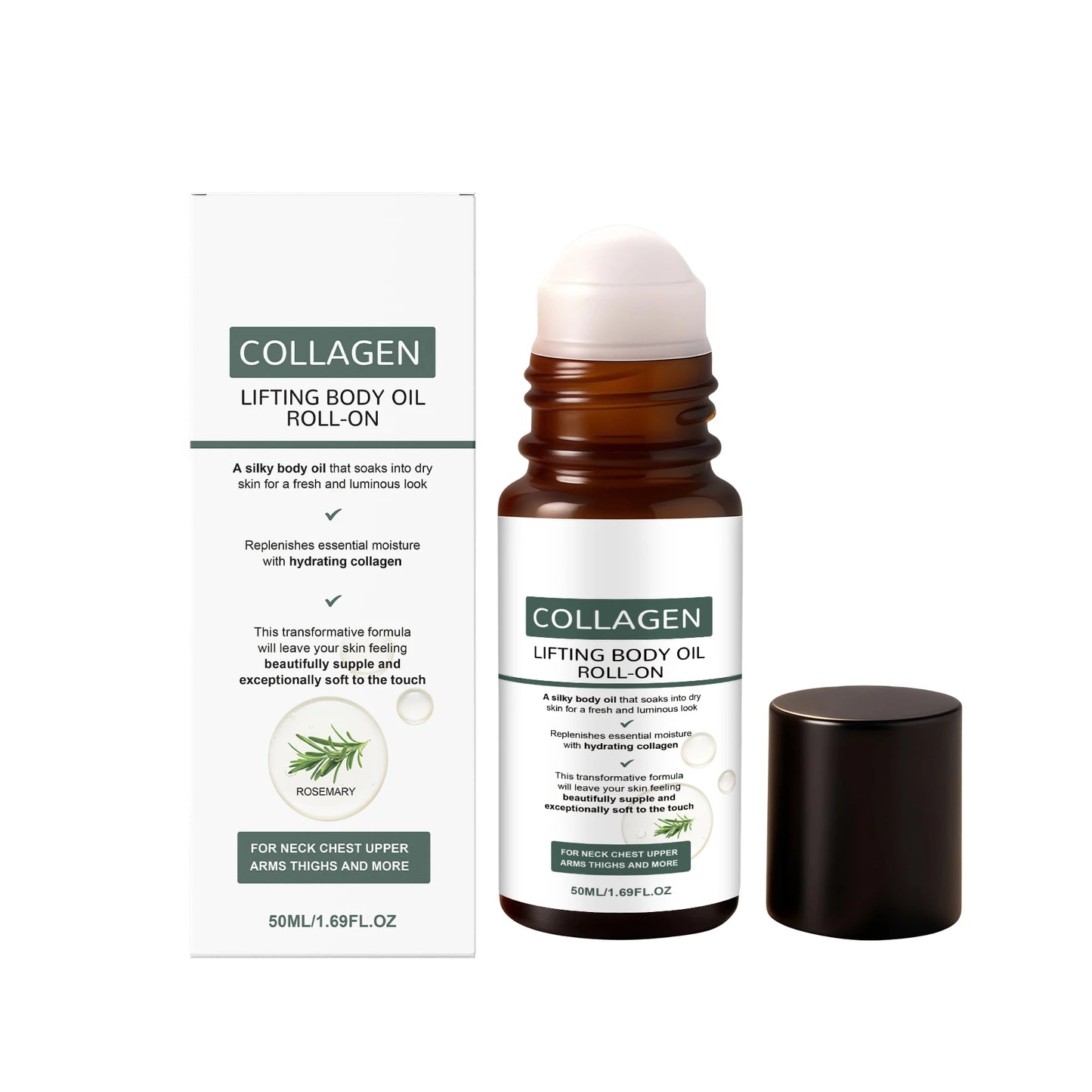 Collagen Body Oil Roll-On | Rosemary Firming Moisturizer 50ml