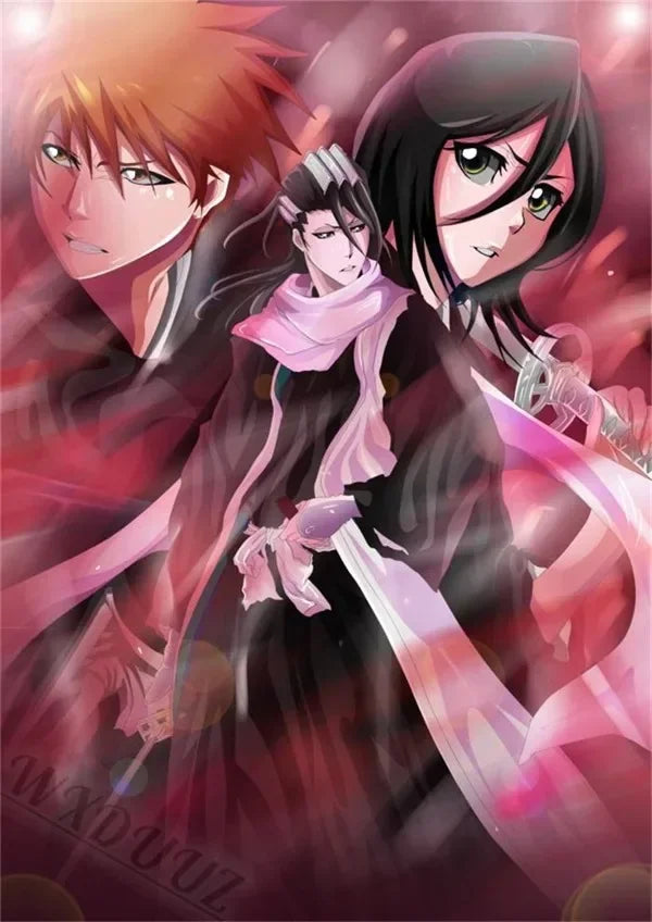 Japan Cartoon Anime Figure Bleach Comic Canvas Painting Posters and Prints Wall Art Pictures for Living Room Decoration Peaceful Pleasures Health and Wellness