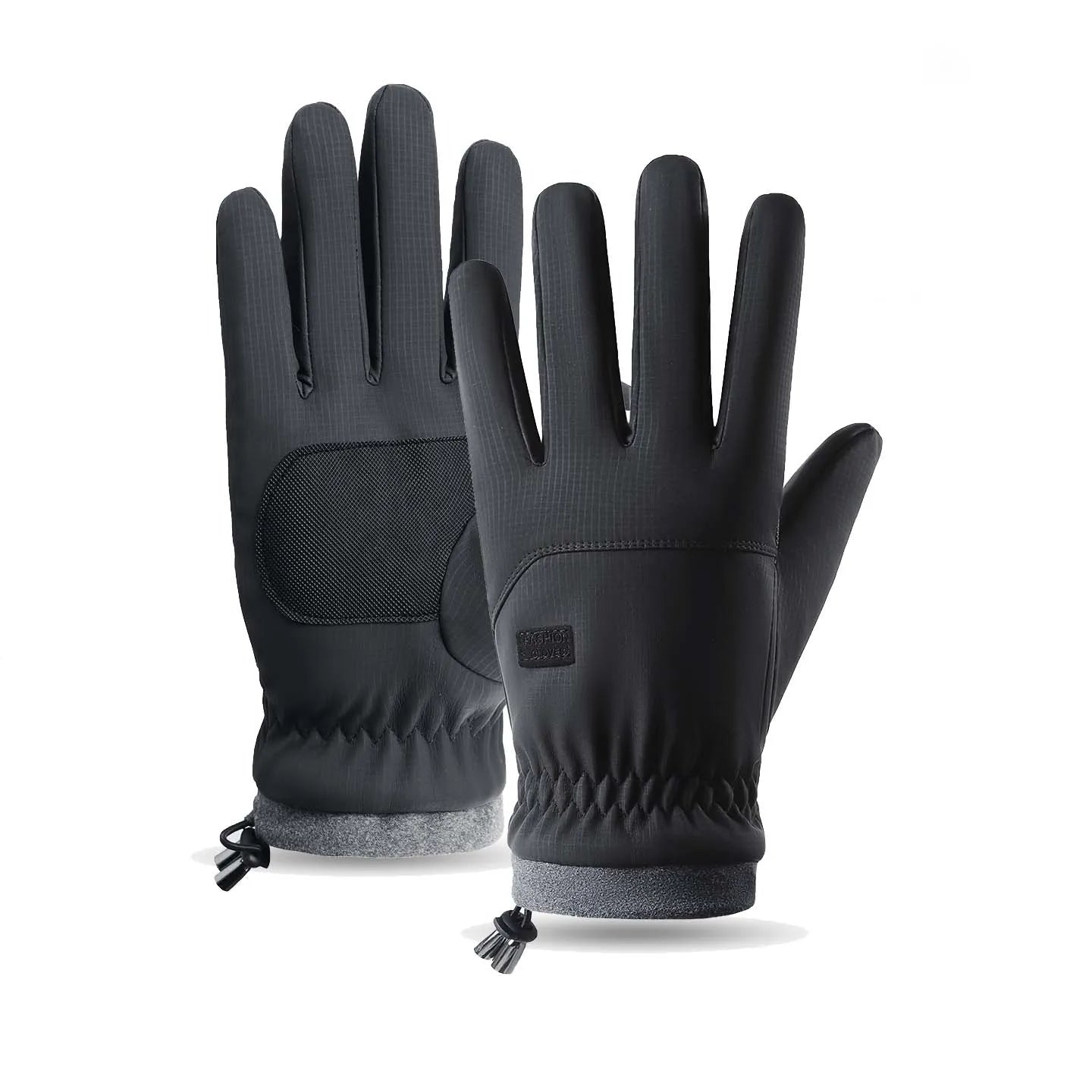 1 Pair Winter Outdoor Cycling Sports Gloves Men's Women's Winter Running TouchScreen Full-finger Gloves Christmas Halloween Gift Peaceful Pleasures Health and Wellness Black One Size