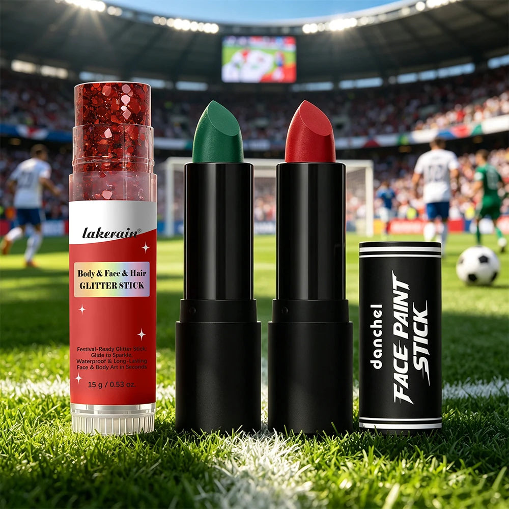 Face Paint Stick Set Multiple National Flag Color Safe Non-Toxic High Pigment Body Paint Stick for Halloween Cosplay Sport Event Peaceful Pleasures Health and Wellness
