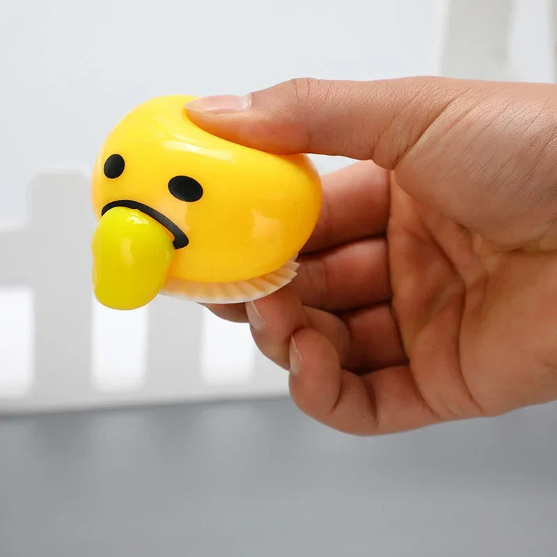 Squishy Egg Yolk Stress Ball – Soft Silicone Squeeze Prank Toy