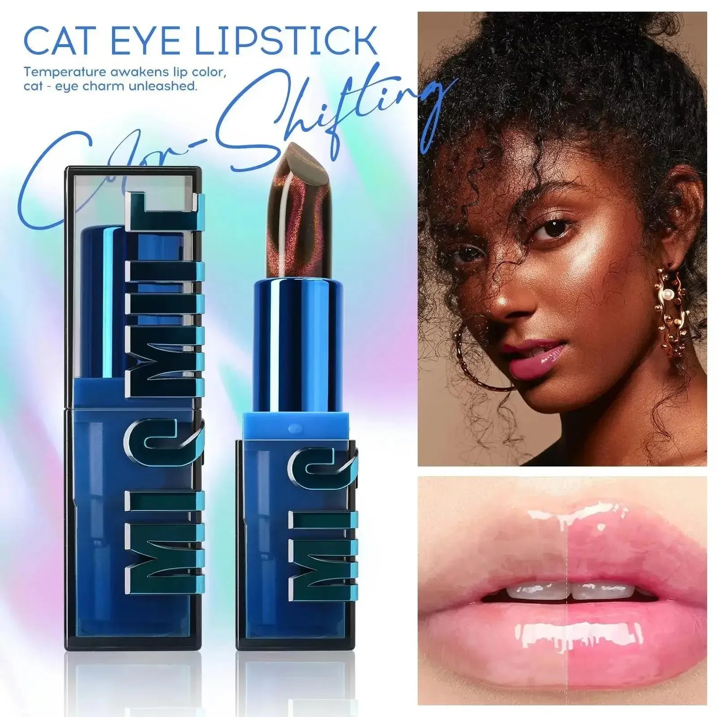 MLSMILE 4-Pc Color Changing Cat Eye Glitter Lipstick Set