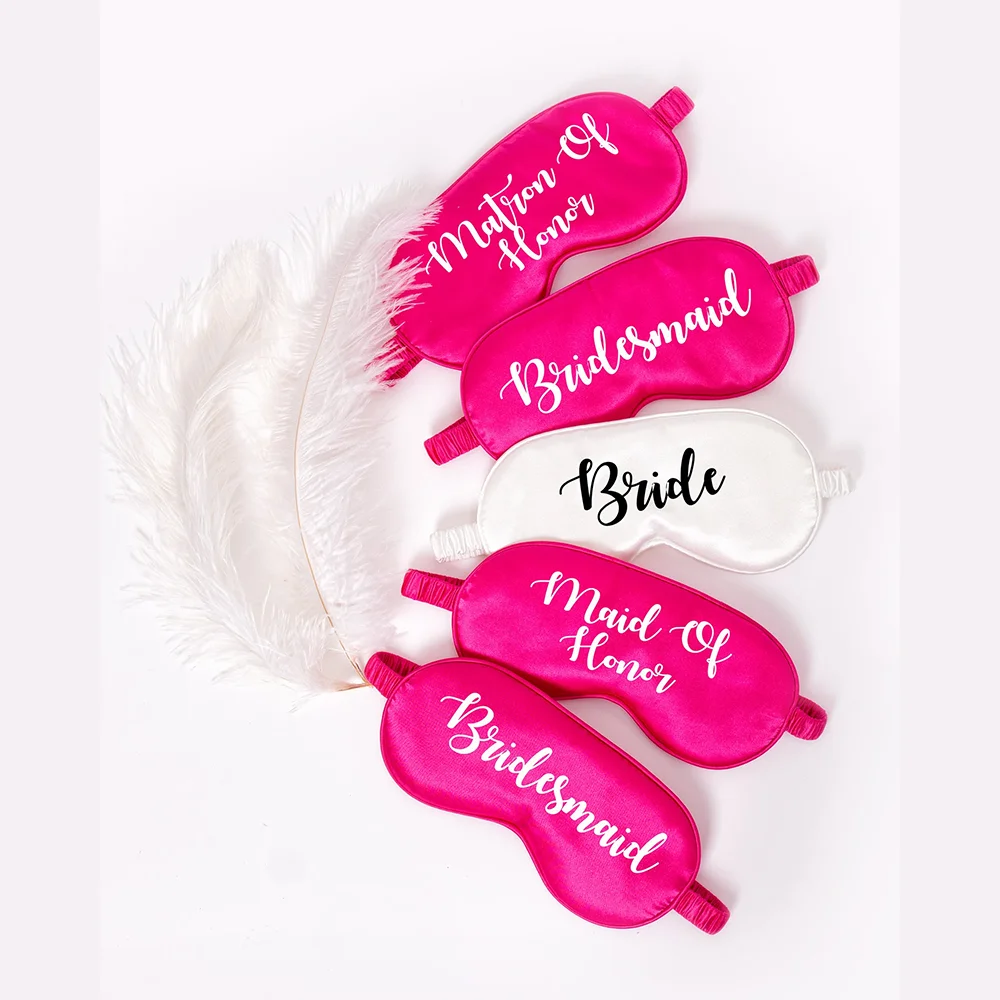 Satin Bridal Sleep Masks – Bachelorette Party Favors & Gifts Bridal Sleep Mask Peaceful Pleasures Health and Wellness