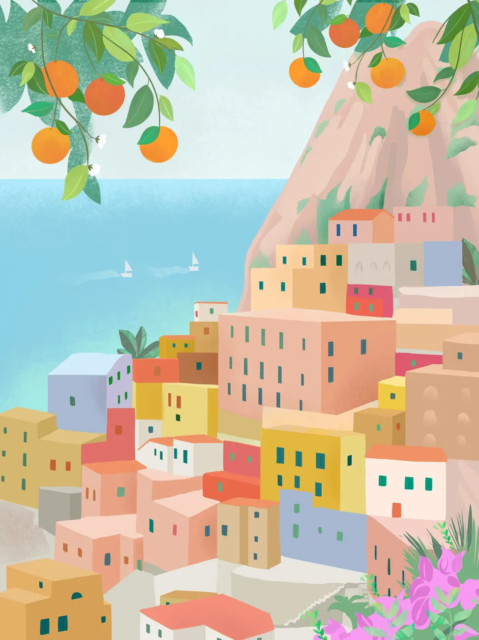 Abstract Retro Travel Street Art Canvas Wall Print | Home Decor Canvas Wall Art Print Peaceful Pleasures Health and Wellness 3 40x60cm Unframed