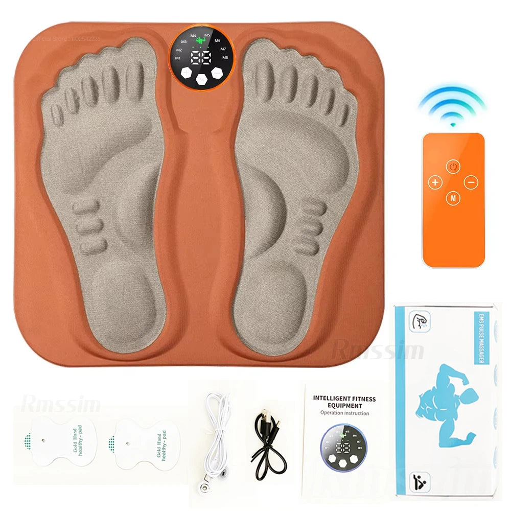 3D Smart Foot Massage Pad RF Remote Feet Massager 8 Modes 29 Levels Improve Blood Circulation Relax Muscles Slim Legs Foot Pad Peaceful Pleasures Health and Wellness Foot Massager