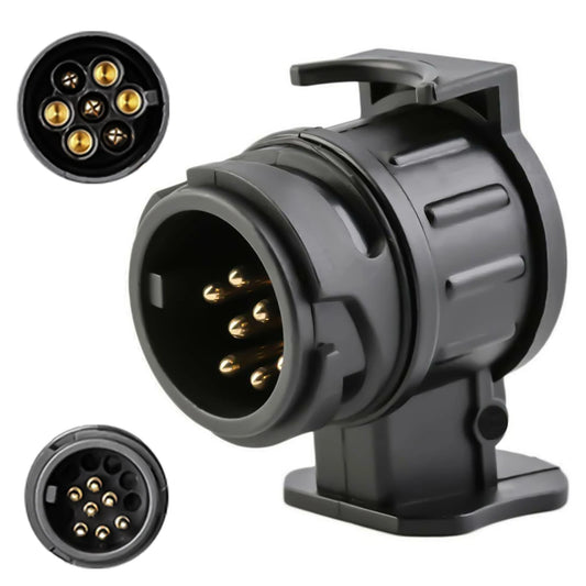 13 Pin to 7 Pin Trailer Adapter | 12V Waterproof Towbar Plug Trailer Socket Adapter Peaceful Pleasures Health and Wellness